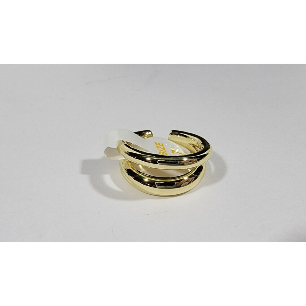 Loren Stewart X Curateur‎ Women’s 14K Gold Plated Deux Open Band Ring Size 7